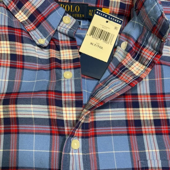 Polo Ralph Lauren-NWT men’s casual untucked short sleeved shirt. XL tall. New! - Picture 5 of 12